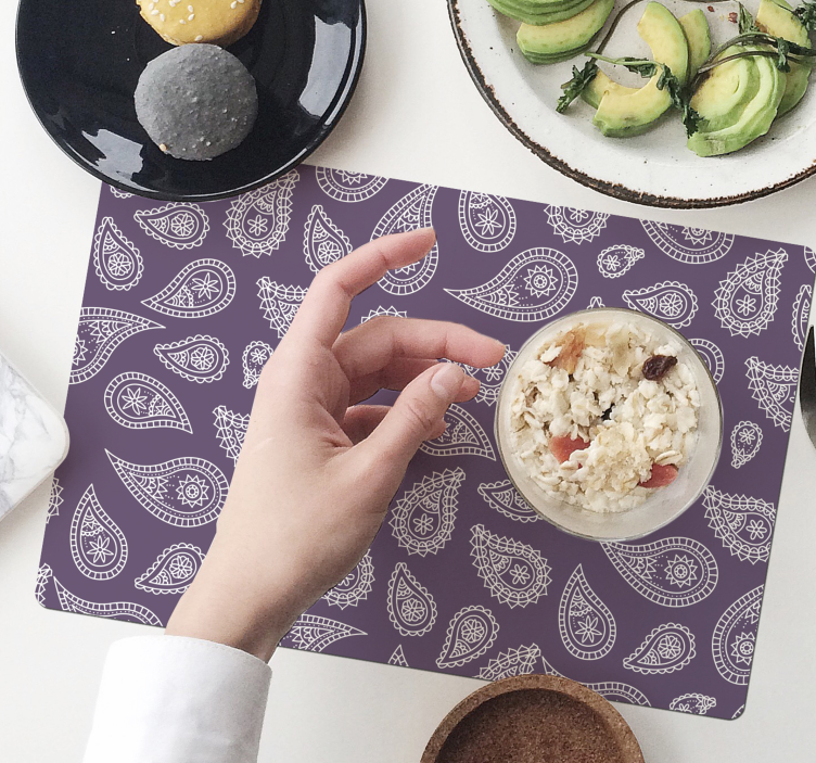 Original placemat with paisley pattern design - TenStickers