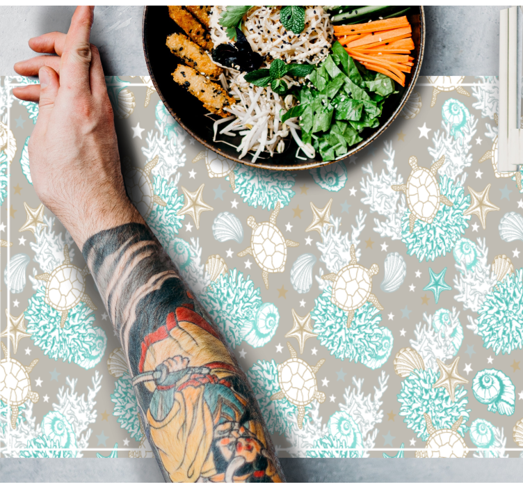Original placemat with shell-patterned surface - TenStickers