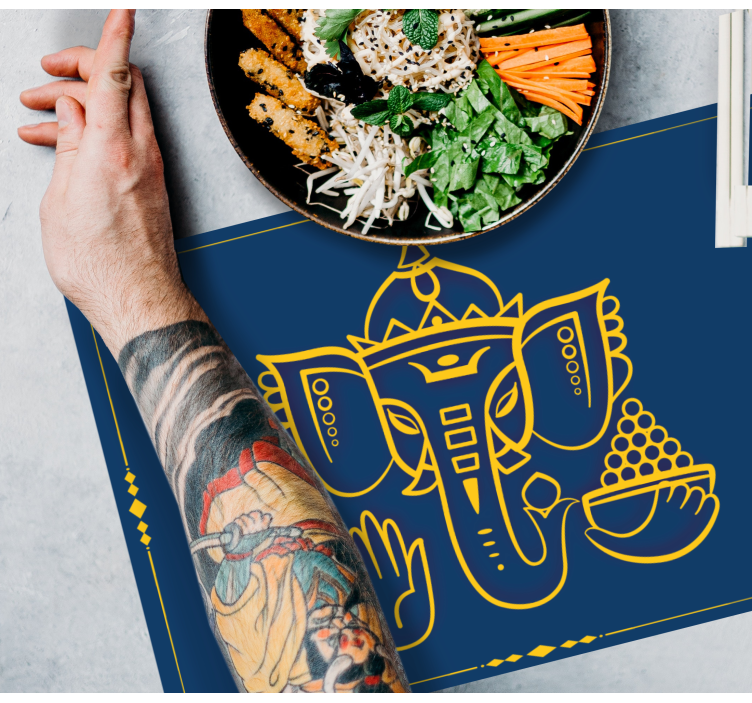 Original placemat with traditional ganesha design - TenStickers