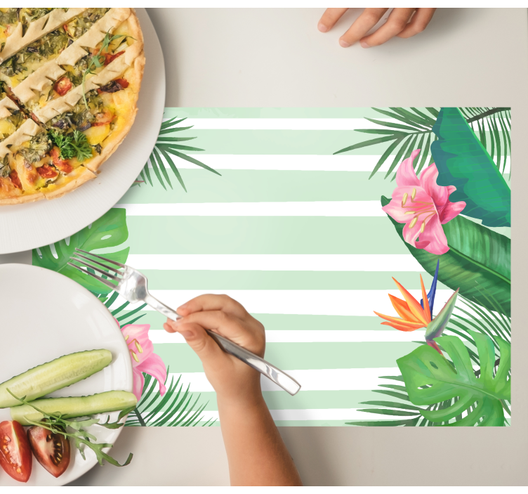 Original placemat with tropical leaf design - TenStickers