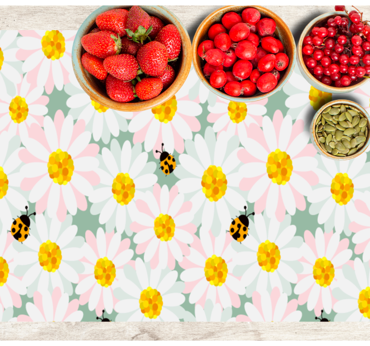 Original placemat with vibrant floral designs - TenStickers