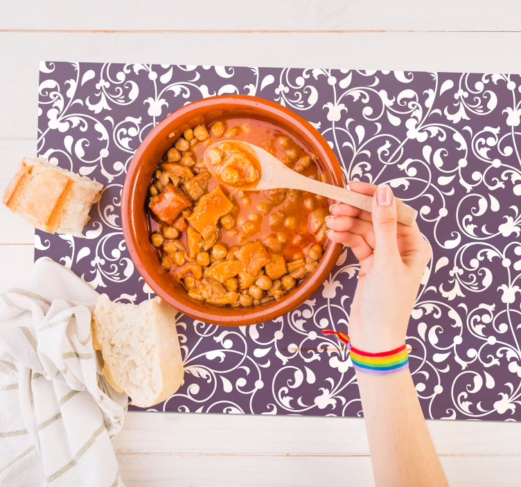 Ornamental leaf Paisley paisley placemats - TenStickers