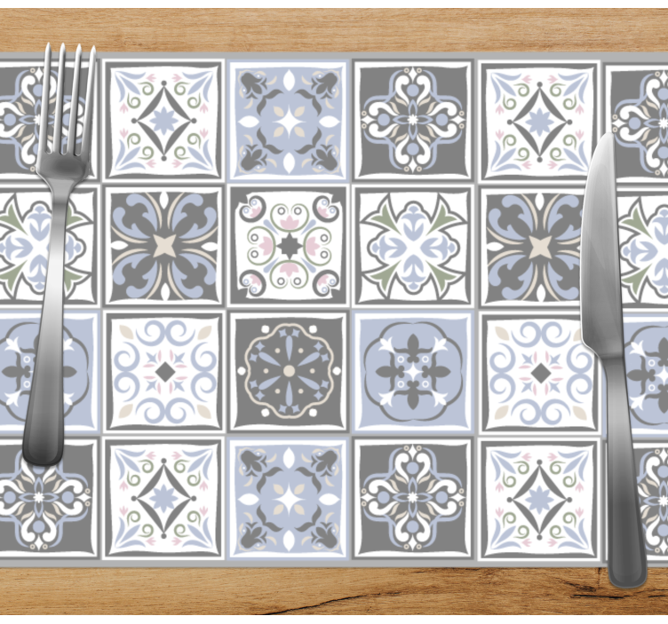 Ornate tile patterns placemat - TenStickers