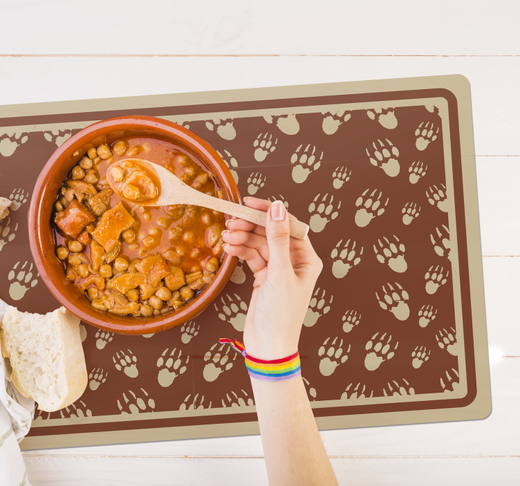 Paw print pattern placemat - TenStickers