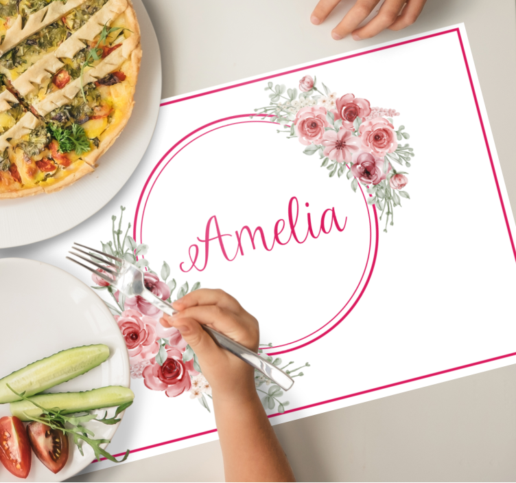 Personalisable placemat botanical custom design - TenStickers