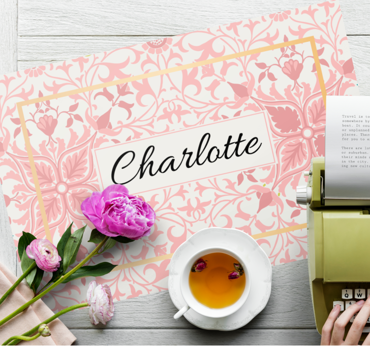 Personalisable placemat customized botanical design - TenStickers