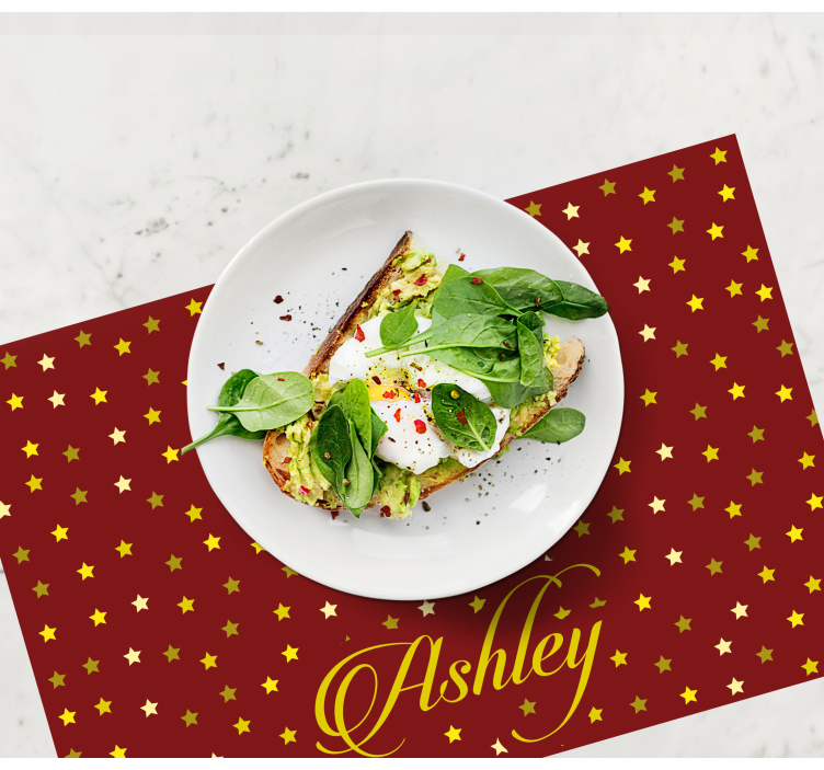 Personalisable placemat starry personalized platter - TenStickers