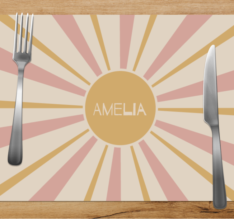Personalisable placemat sunburst centerpiece - TenStickers