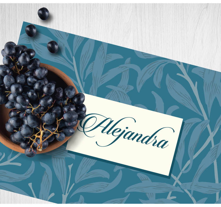 Personalisable placemat with elegant leaf design - TenStickers