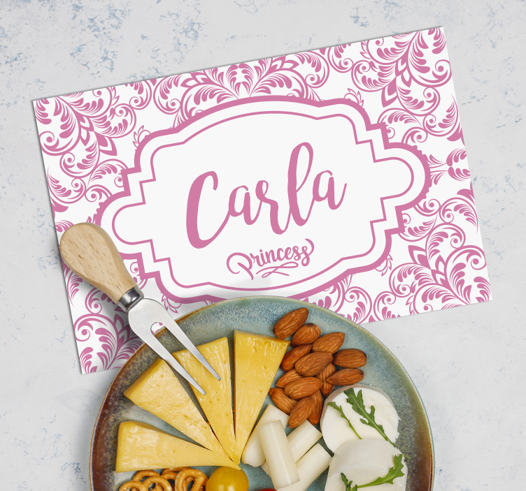 Personalisable placemat with elegant name design - TenStickers