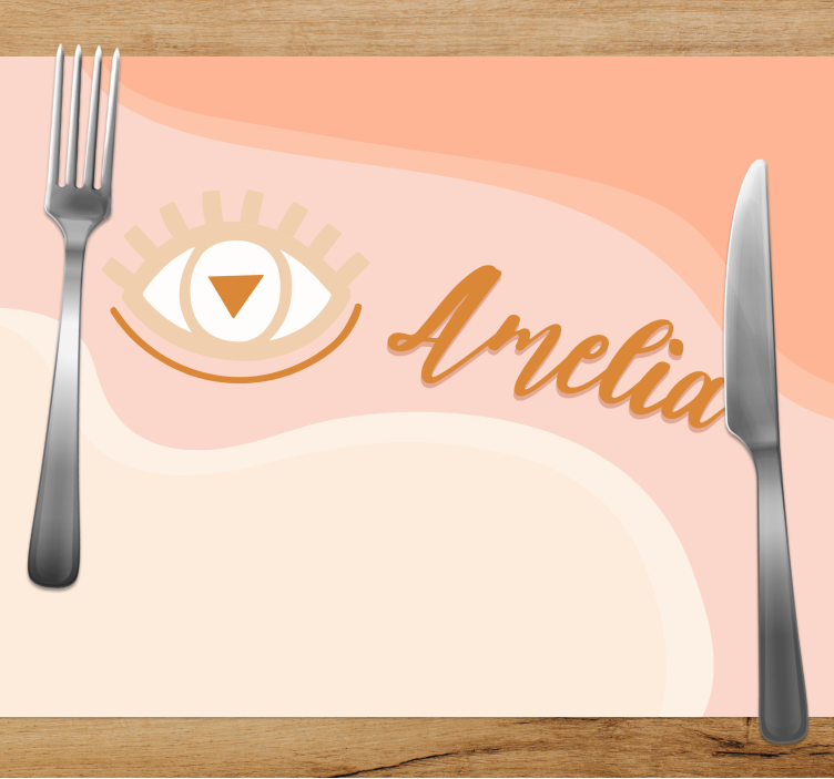 Personalisable placemat with eye motif design - TenStickers