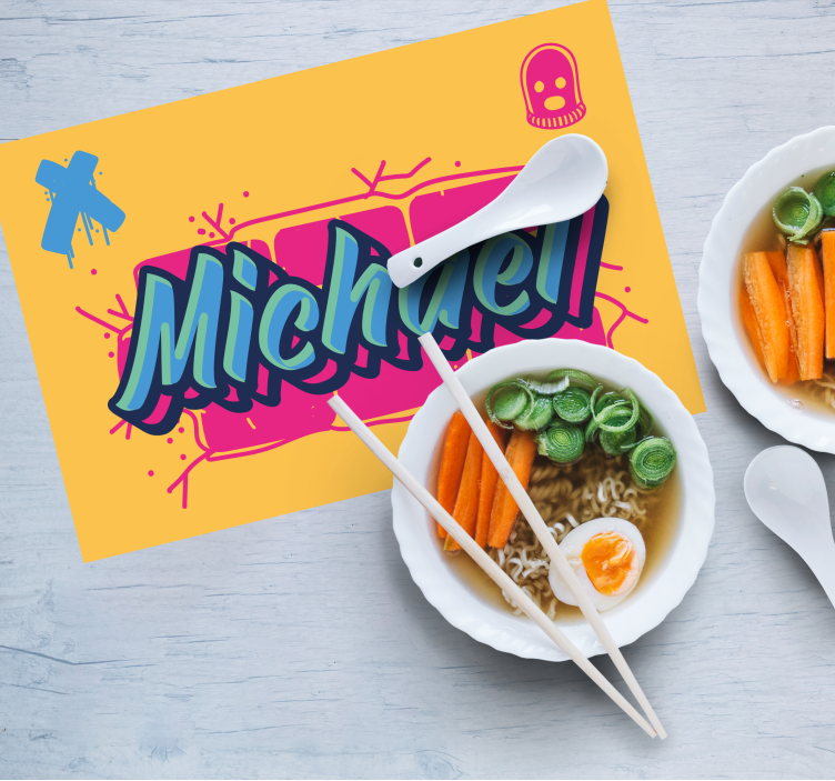 Personalisable placemat your name here - TenStickers