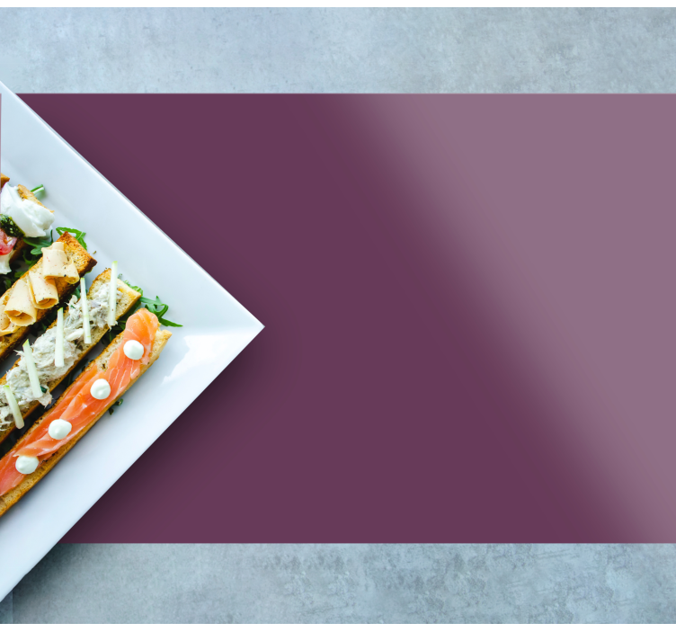Personalizable placemat for elegant food display - TenStickers