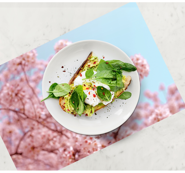 Pink cherry blossom and tree  floral placemats - TenStickers