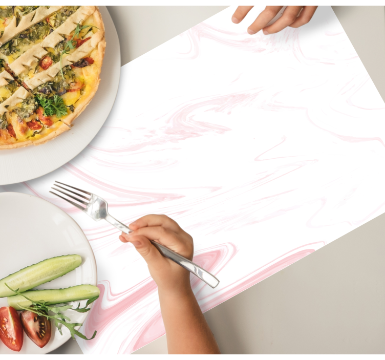 Pink marble textured placemats - TenStickers