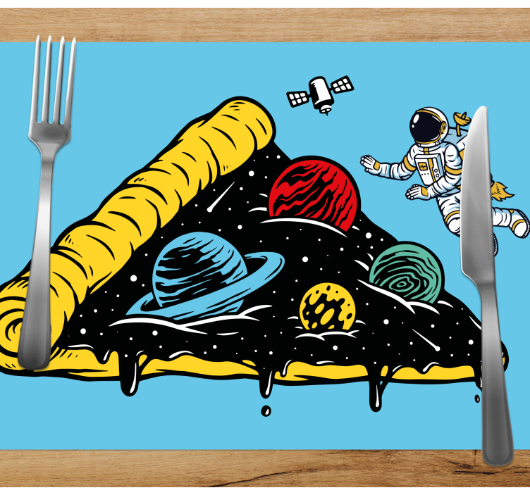 Pizza Solar system children placemats - TenStickers