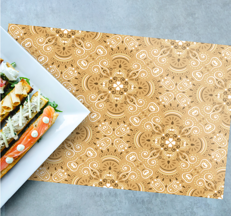 Placemat elegant floral design - TenStickers