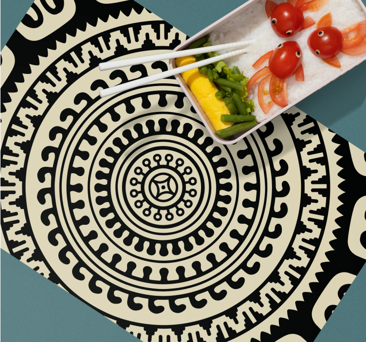 Placemat with circular patterned shapes - TenStickers