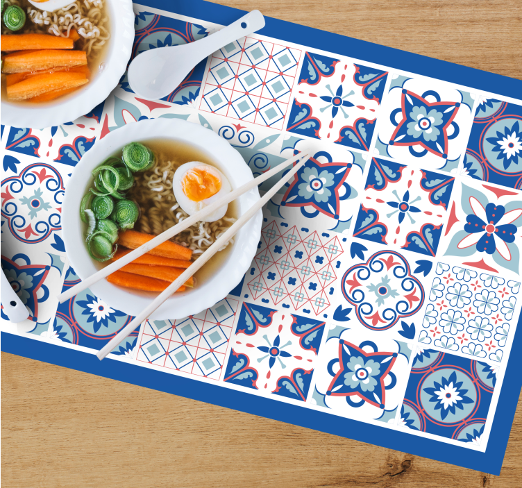 Placemat with detailed tile design - TenStickers