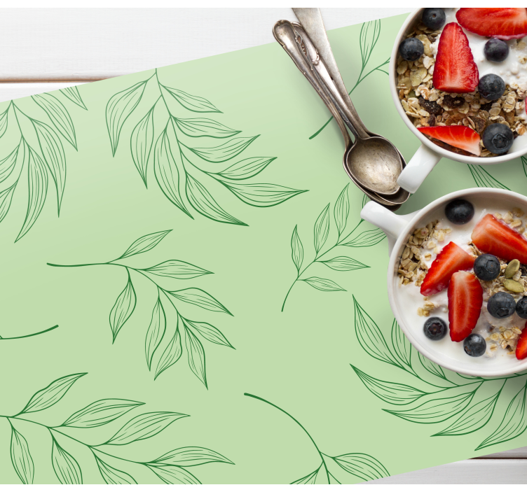 Placemat with elegant leaf patterns - TenStickers