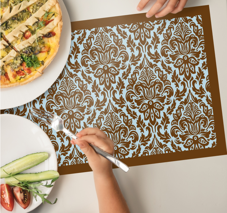 Placemat with intricate floral design - TenStickers