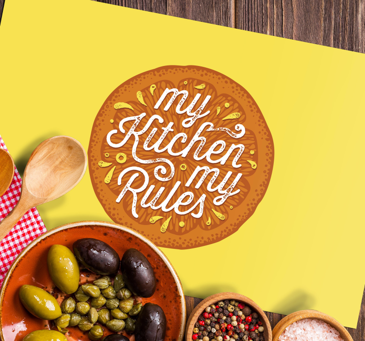 Placemat with quote love is the secret ingredient - TenStickers