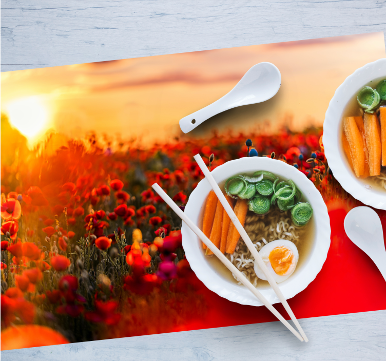 Poppy field serenity placemat - TenStickers