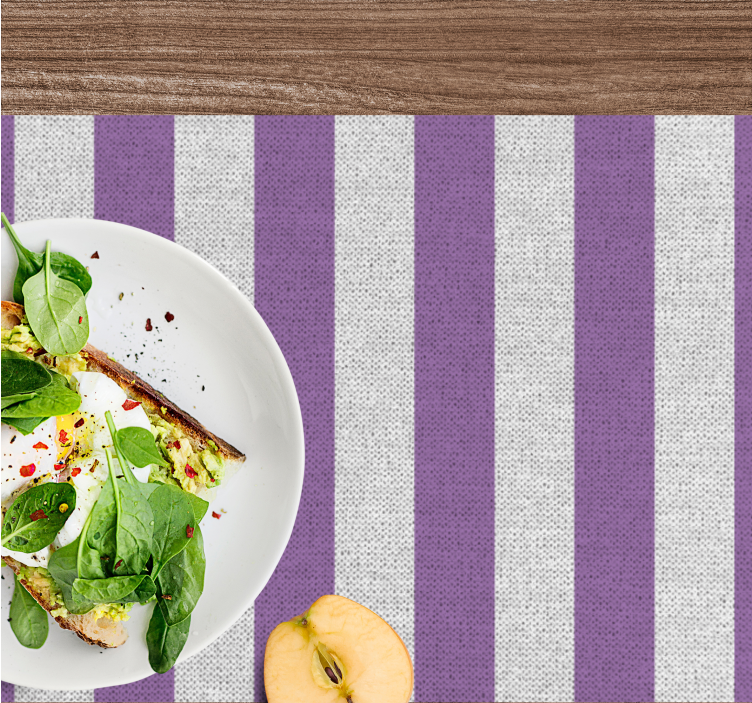 Purple striped surface placemat - TenStickers