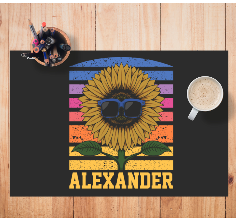 Rainbow cool sunflower quote placemats - TenStickers