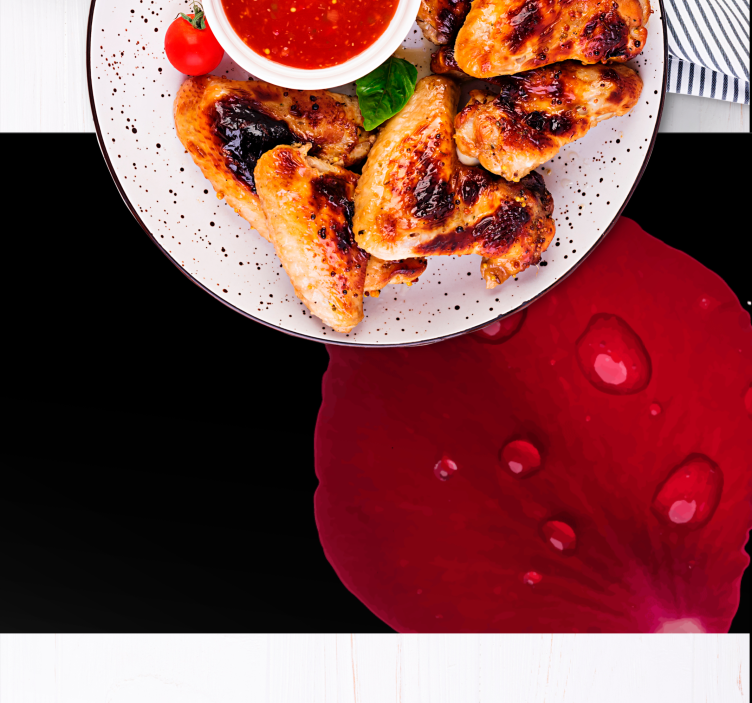 Red petal surface placemat - TenStickers