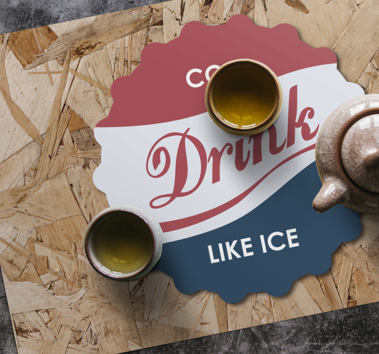 Retro drink soda placemat original placemats - TenStickers
