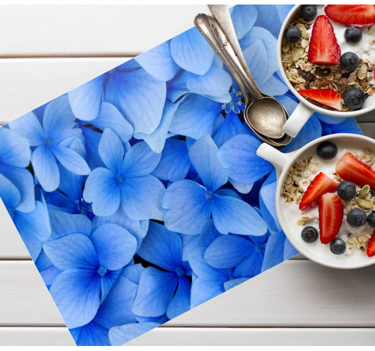 Several blue flowers modern placemats - TenStickers