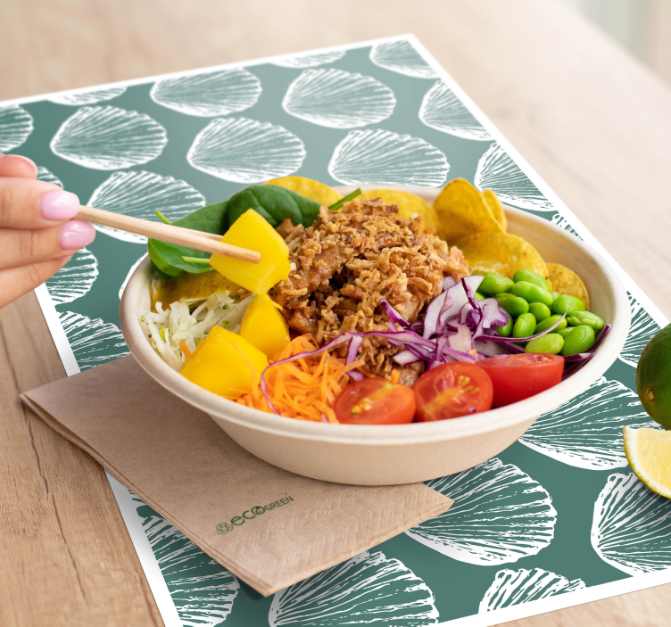 Shell pattern table placemat - TenStickers