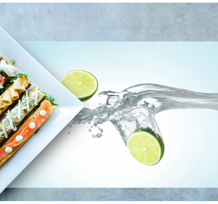 Sliced limes splash placemat - TenStickers