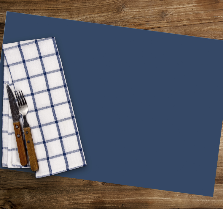 Solid color navy vinyl placemats - TenStickers