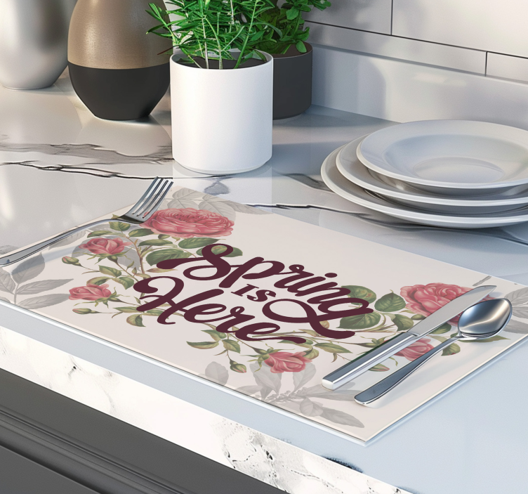 Spring is here home placemat - TenStickers