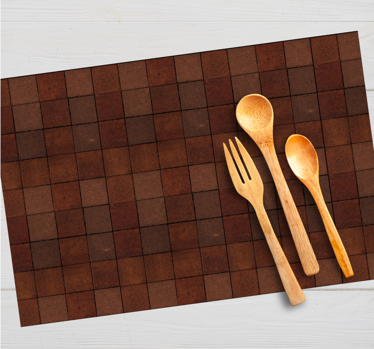 Square brown pattern placemat - TenStickers