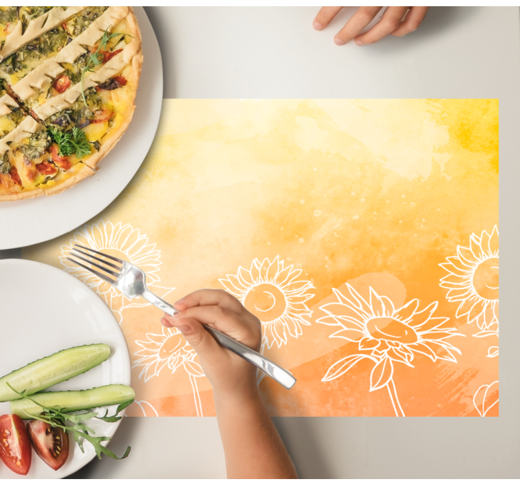 Sun Flower modern placemats - TenStickers