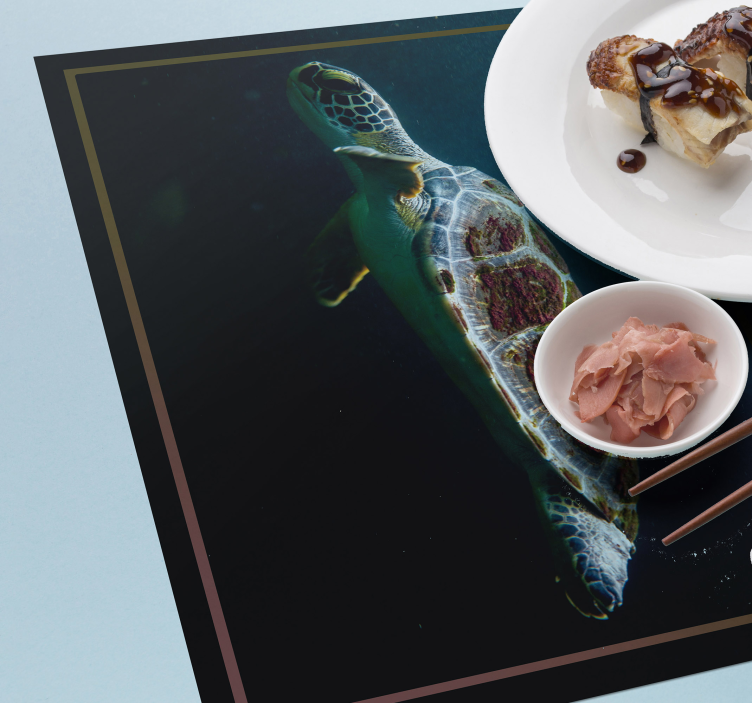 Swimming Turtle home placemats - TenStickers