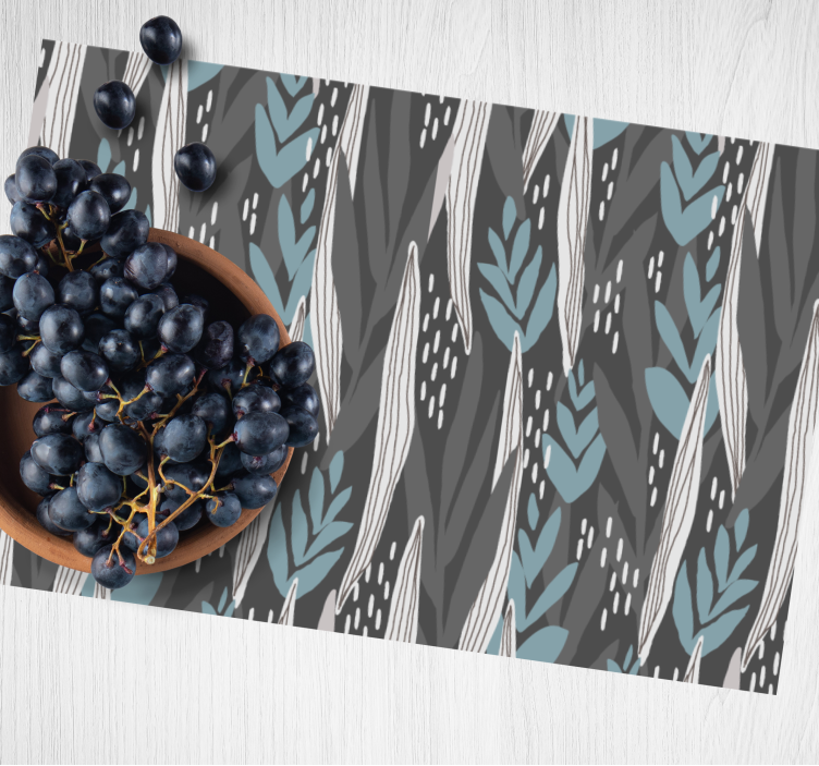 Textured leaf concept placemat - TenStickers