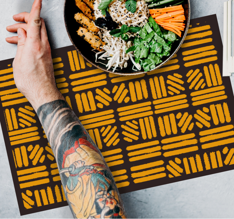 Textured patterned surface placemat - TenStickers