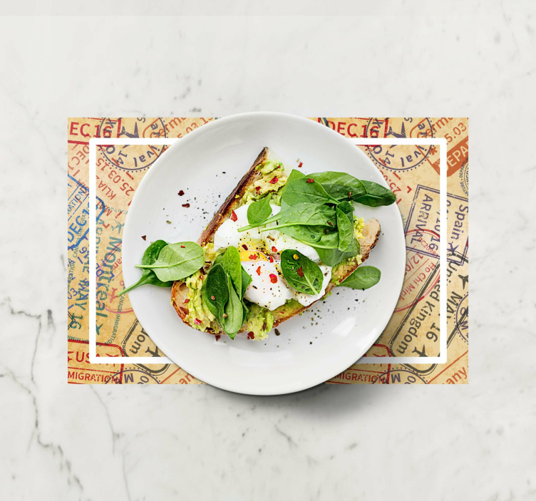 travel stamps home placemats - TenStickers