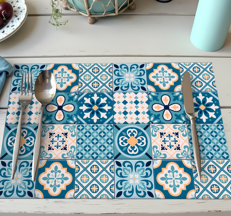 Turquoise Hydraulics original placemat - TenStickers