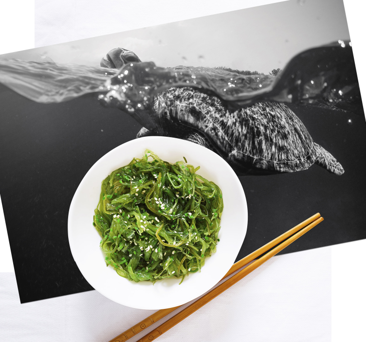 Turtle underwater scene placemat - TenStickers