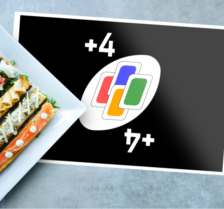 UNO color cards designs   original placemats - TenStickers