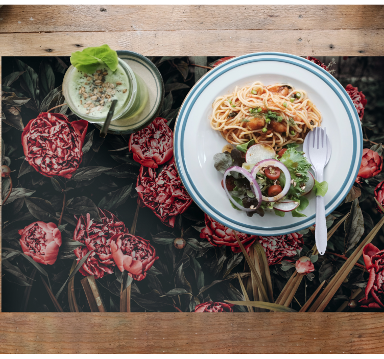 Vibrant floral display placemat - TenStickers