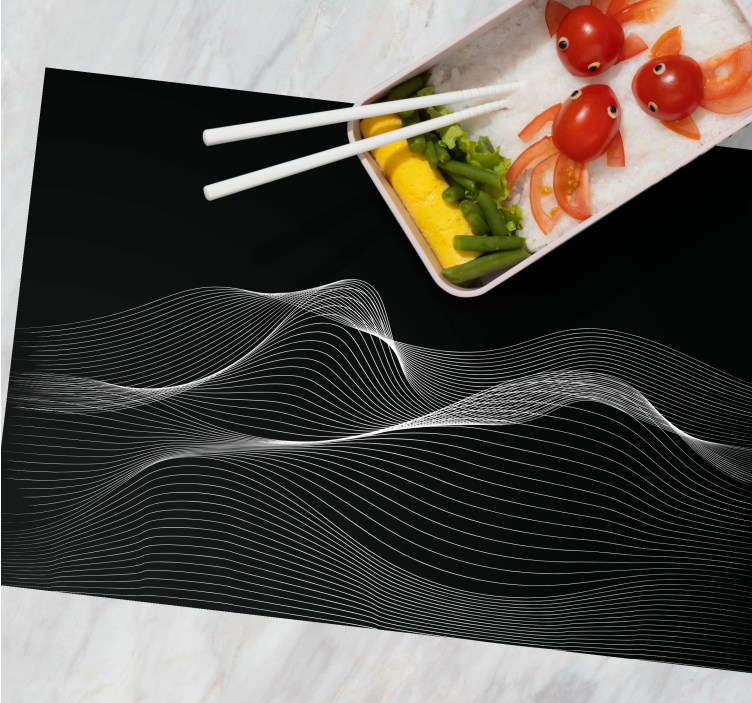Wavy line patterns placemat - TenStickers