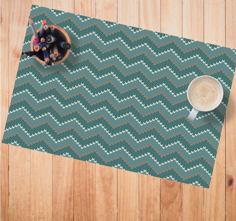 Wavy pattern motif placemat - TenStickers