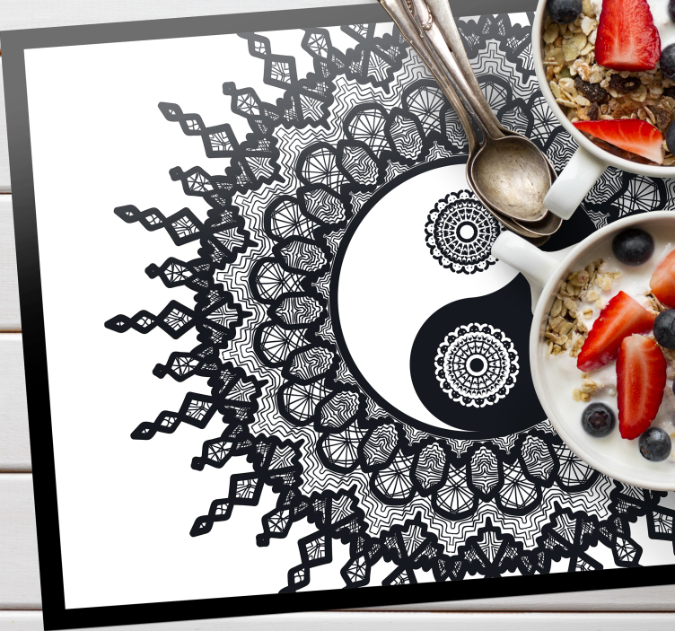Ying Yang paisley paisley placemats - TenStickers