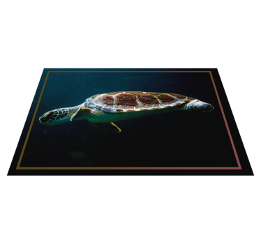 Swimming Turtle home vinyl placemats - TenStickers